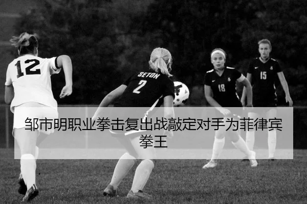 邹市明职业拳击复出战敲定对手为菲律宾拳王